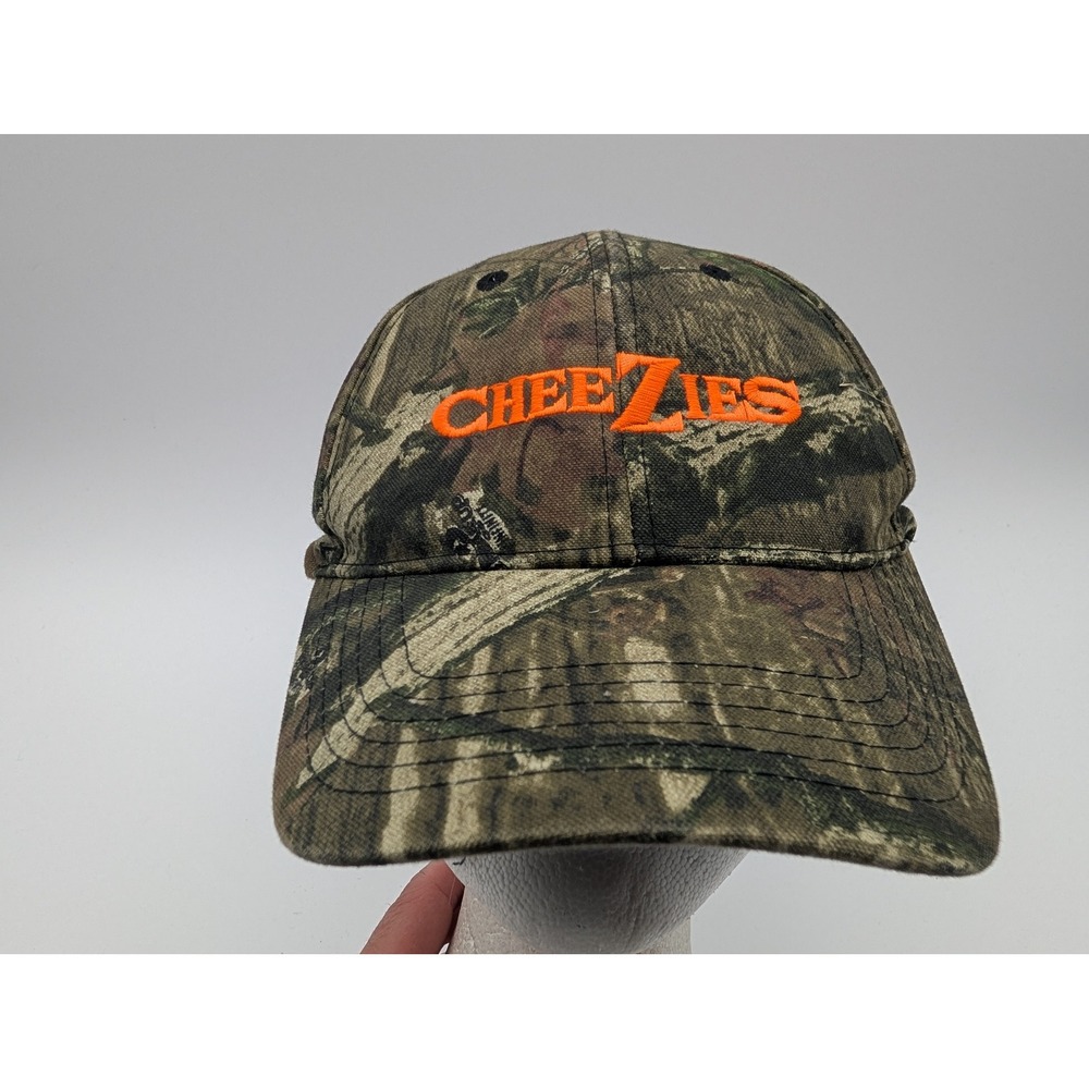 Cap America Cheezies Camouflage Baseball Hat Orange Embroidered Logo Camo Cap
